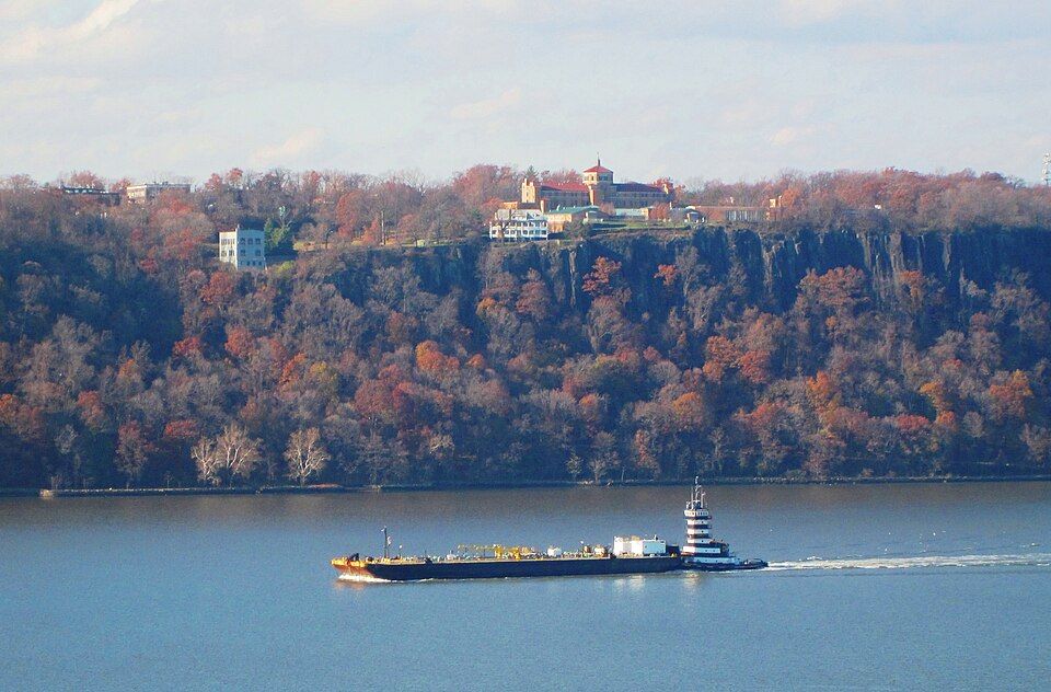 The Palisades and the Hudson River at Englewood Cliffs